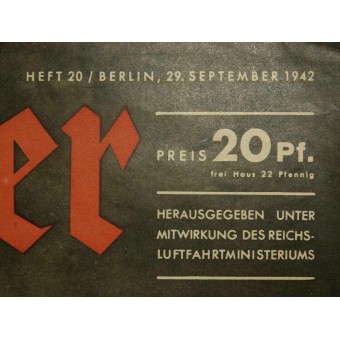Magazine WW2 tedesco Der Adler, Nr. 20, 29. settembre 1942. Espenlaub militaria